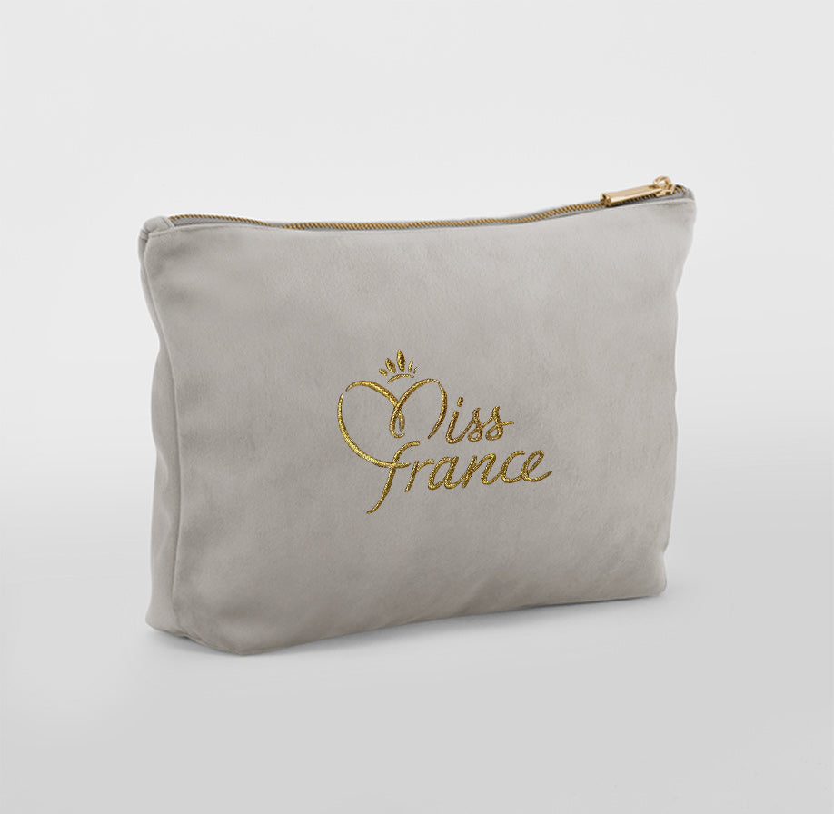 Grande pochette brodée en velours