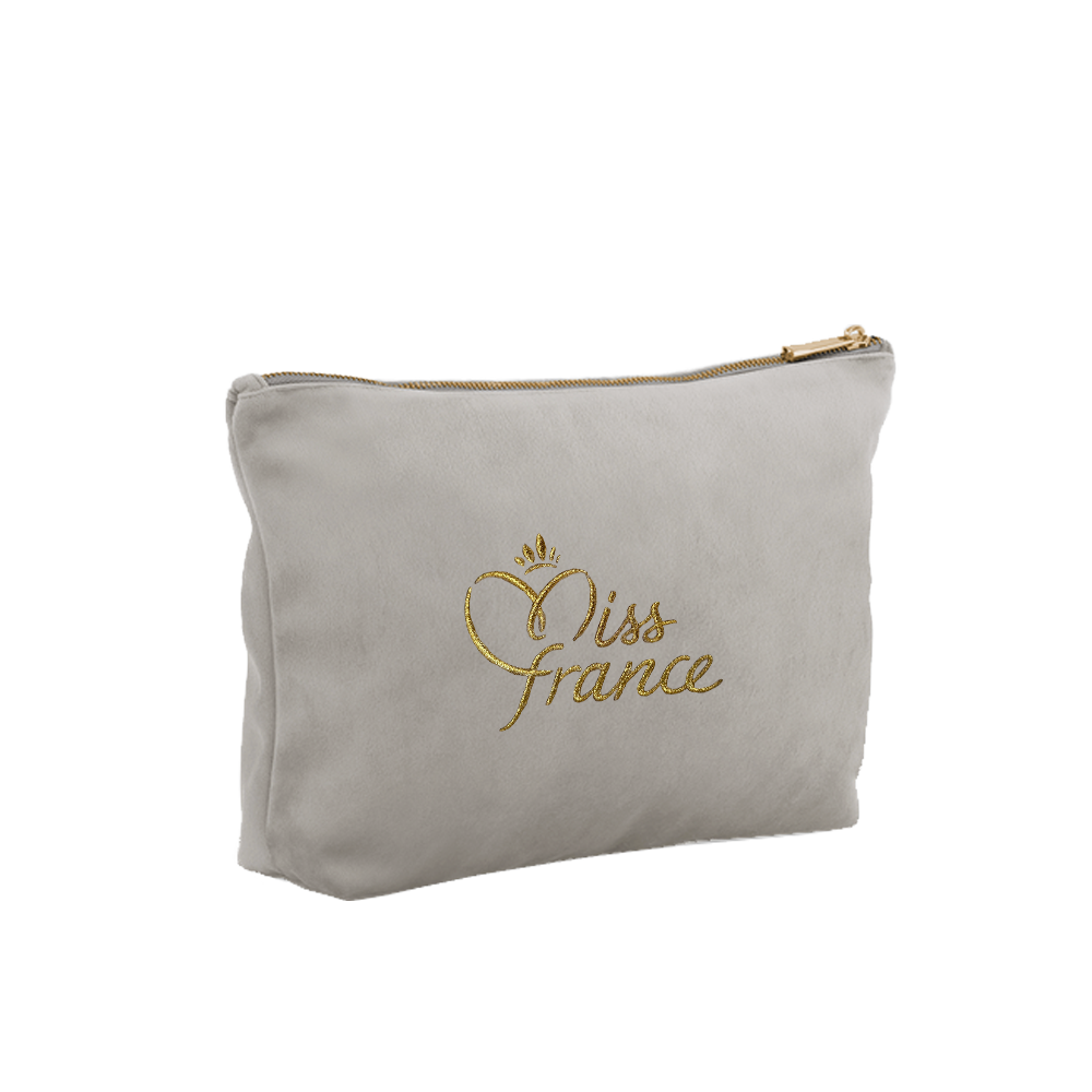 Grande pochette brodée en velours