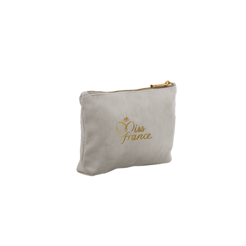 Petite pochette brodée en velours